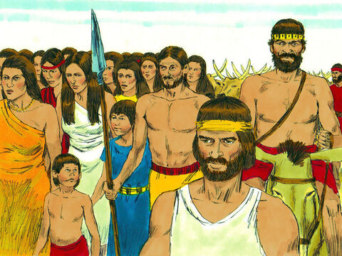 În deşert au devenit foarte înfometaţi, şi au început să se plângă lui Moise şi Aaron. – Imagine 12