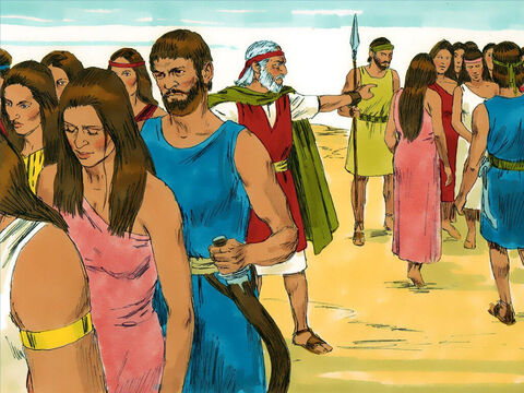 Moise a stat lângă intrarea în tabără şi a spus: – Cine este de partea Domnului să vină la mine! – Imagine 17