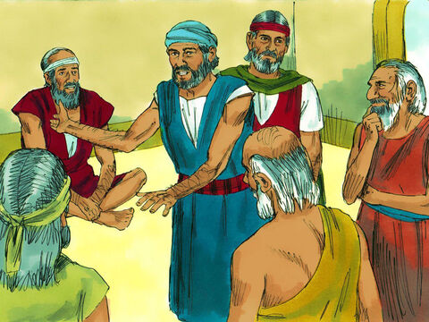 Exodul 4:29-31 Când Moise şi Aaron au ajuns în Egipt, au adunat conducătorii (bătrânii) evreilor (izraeliţilor) pentru a le spune vestea că Dumnezeu le va salva şi le va duce în ţara promisă. Conducătorii şi oamenii s-au aplecat şi I s-au închinat lui Dumnezeu. – Imagine 1