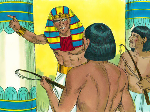 Şi chiar în ziua aceea, Faraon a dat poruncă supraveghetorilor sclavilor să le fac munca lor şi mai grea. Aceştia nu le-au mai dat poporului paie pentru facerea cărămizilor, ci le-au trimis pe ei să se ducă să strângă paie, dar în acelaşi timp le-au impus să facă acelaşi număr de cărămizi pe care le făceau mai înainte. – Imagine 4