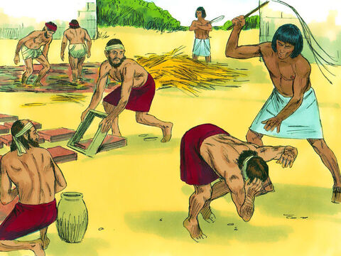 Sclavii s-au istovit cercetând paie pentru cărămizi. Când nu îşi puteau face cota cerută, supraveghetorii i-au bătut. – Imagine 5