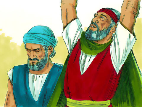 Moise a plecat din oraş şi şi-a ridicat mâinile spre Dumnezeu. Tunetele şi grindina au încetat. – Imagine 27