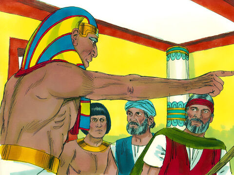 Când însă Faraon a aflat că vor să plece toţi din poporul Israel, i-a dat voie numai bărbaţilor să plece şi să I se închine lui Dumnezeu. Apoi a izgonit pe Moise şi Aron dinaintea lui. – Imagine 2