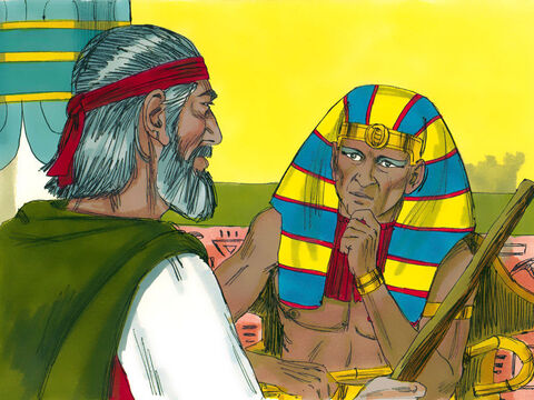 – Am păcătuit împotriva lui Dumnezeu, – spuse Faraon lui Moise. – Iartă-mă încă de această dată şi roagă-te la Dumnezeu să îndepărteze această pedeapsă mortală. – Imagine 4