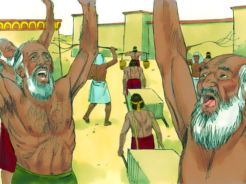 Exodul 2:23-24 Ceva mai târziu Faraon a murit şi un nou Faraon a devenit regele Egiptului. Sclavii evrei au strigat la Dumnezeu ca să le salveze. – Imagine 14