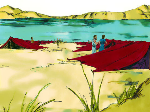 Exodul 14:1-14 Până la urmă Dumnezeu le-a condus până la malul Mării Roşii, unde şi-au întins o tabără. – Imagine 6