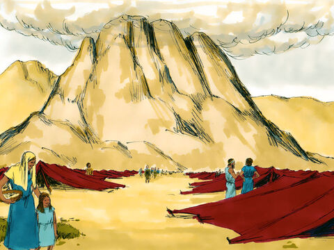 Exodul 19 Cu trei luni după trecerea peste Marea Roşie izraeliţii şi-au întins tabăra în deşert lângă muntele Sinai. – Imagine 1