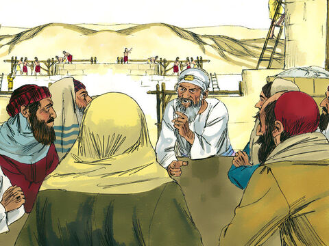 Neemia a adunat preoţii şi i-a pus pe nobili şi oficiali să jure înaintea lor că vor face precum au promis. Toţi au răspuns „Amin”, şi L-au lăudat pe Domnul. – Imagine 15
