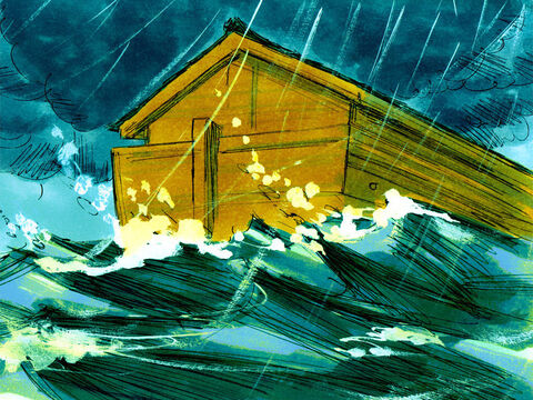 În timp ce apa a crescut, arca a început să plutească. – Imagine 11
