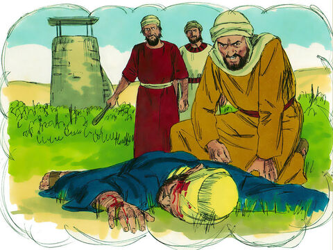 Vierii însă au zis între ei: <br/>– Iată moştenitorul, veniţi să-l omorâm, şi moştenirea va fi a noastră.<br/>Şi au pus mâna pe fiu, l-au omorât şi i-au aruncat trupul afară din vie.” – Imagine 11