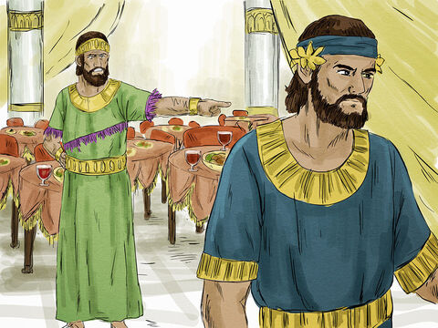 Împăratul a trimis alţi sclavi, zicându-le:  – Spuneţi-le celor invitaţi că am pregătit masa: boii şi animalele îngrăşate au fost tăiate şi toate sunt pregătite. Veniţi deci la nuntă! – Imagine 5