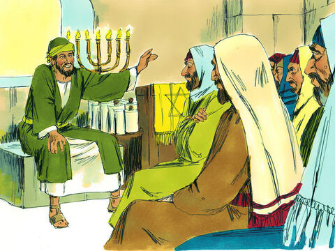 Pavel le-a vorbit despre cum a salvat Dumnezeu pe evrei din Egipt, şi cum le-a promis pe Mesia, un descendent al regelui David. – Imagine 6