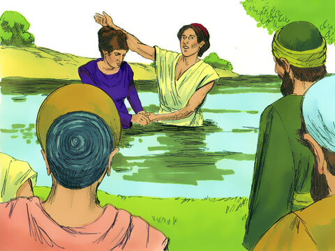 A fost botezată împreună cu membrii familiei sale. Apoi l-a invitat pe Pavel, Sila şi Timotei să fie invitaţii casei sale în Filipi. – Imagine 17