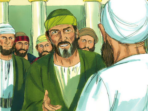 Pentru a dovedi că aceste zvonuri sunt false, Pavel s-a dus în Templu cu patru bărbaţi care îndeplineau tradiţia procesului de purificare. – Imagine 2