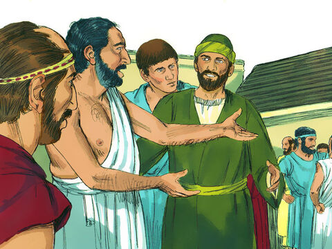 S-a dus la sinagogă să discute cu iudeii şi cu grecii temători de Dumnezeu, şi a vorbit în piaţă cu aceia pe care-i întâlnea. Oamenilor din Atena le plăcea să-şi petreacă timpul discutând diferite idei. – Imagine 3