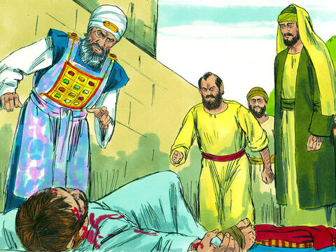 Fapte 7:58 La moartea lui Ştefan, o persoană importantă era şi un tânăr numit Saul. Cei care l-au ucis pe Ştefan şiau lăsat hainele la picioarele lui. – Imagine 1