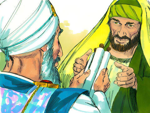 Fapte 9 Saul s-a dus la marele preot, şi i-a cerut scrisori care să-i permită în Damasc arestarea celor care umblau pe “Cale” – aşa le numeau pe creştinii din acea vreme. – Imagine 3