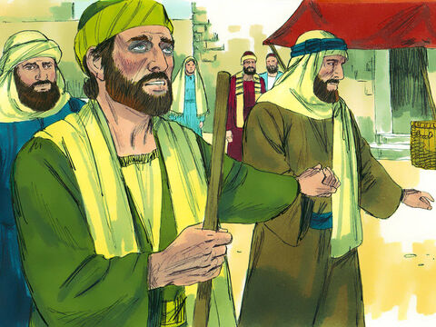 Astfel oamenii l-au condus în Damasc, unde a rămas orb timp de trei zile, şi nu a mâncat şi nu a băut nimic. – Imagine 8