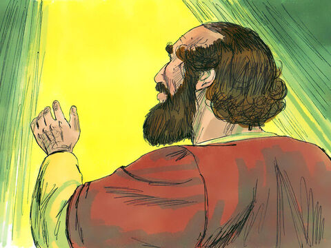 – Du-te în casa lui Iuda în strada Dreaptă, şi caută un bărbat numit Saul. El se roagă acum, şi într-o vedenie a văzut un bărbat numit Anania, care a venit, şi-a pus mâinile peste el, şi i-a redat vederea. – Imagine 10