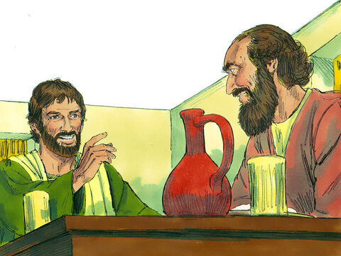 Saul s-a sculat, şi a fost botezat, a mâncat şi şi-a recăpătat puterea. – Imagine 14