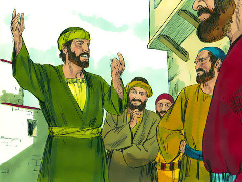 Saul se întărea tot mai mult, şi le-a explicat că Isus este Mesia. După câteva zile, nişte iudei s-au sfătuit să-l omoare pe Saul. – Imagine 18