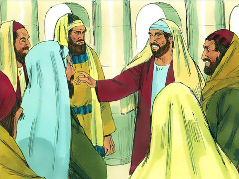 Pavel a acceptat invitaţia, şi li s-a alăturat lui Barnaba, Simon, Luciu şi Manaen. Această echipă de profeţi şi învăţători le-a arătat creştinilor cum să trăiască pentru Dumnezeu, şi au condus biserica din Antiohia. Pavel a petrecut mai mult de un an cu ei. – Imagine 7