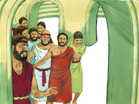 Au prins doi dintre tovarăşii de călătorie ai lui Pavel din Macedonia, pe Gaius şi Aristarh, şi leau dus în amfiteatru. – Imagine 7
