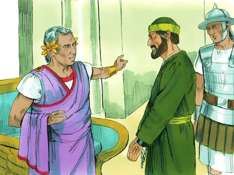 Festus s-a sfătuit cu consiliu, şi a răspuns: – Foarte bine! Ai făcut apel la Cezar, la Cezar te vei duce! – Imagine 4