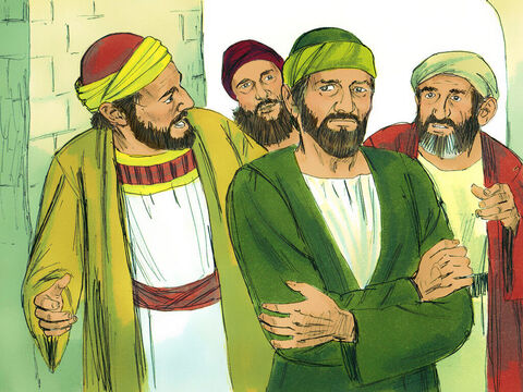 Pavel şi tovarăşii săi au intrat în localitate, au găsit ucenicii de acolo, şi au rămas o săptămână. Prin Duhul Sfânt, aceştia l-au avertizat pe Pavel să nu se ducă în Ierusalim. – Imagine 4