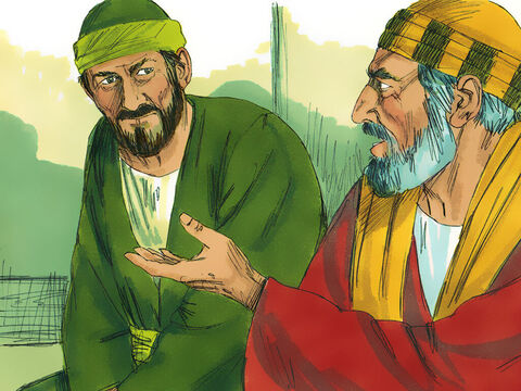 În ziua următoare, Pavel sa întâlnit cu Iacov şi conducătorii bisericii din Ierusalim, şi le-a povestit amănuntele celor întâmplate în urma muncii Domnului între neamuri. – Imagine 13