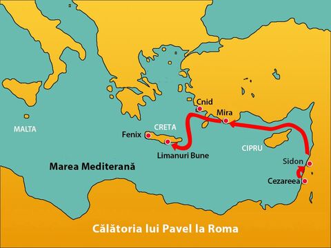 Vântul însă a fost atât de puternic că s-au derivat spre sud, la Creta, în final ajungând la un loc numit „Limanuri bune.” – Imagine 6