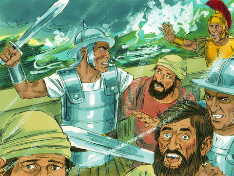 Soldaţii au vrut să omoare prizonierii ca nu cumva aceştia să scape înotând. Dar centurionul i-a împiedicat, vrând să-l salveze pe Pavel. – Imagine 25