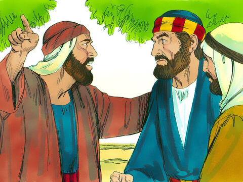 Aflând că Petru era în apropiere, doi bărbaţi au fugit să-l găsească, şi lau implorat: – Te rugăm să vii cu noi imediat! – Imagine 6