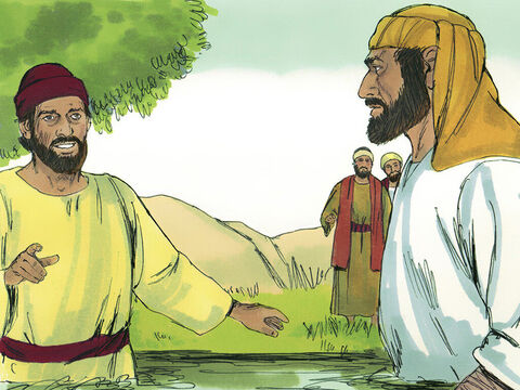 Chiar şi Simon s-a lăsat de vrăjitorie, a crezut în Isus şi a fost botezat. L-a urmat pe Filip oriunde s-a dus acesta, fiind uimit de minunile pe care le-a văzut. – Imagine 6