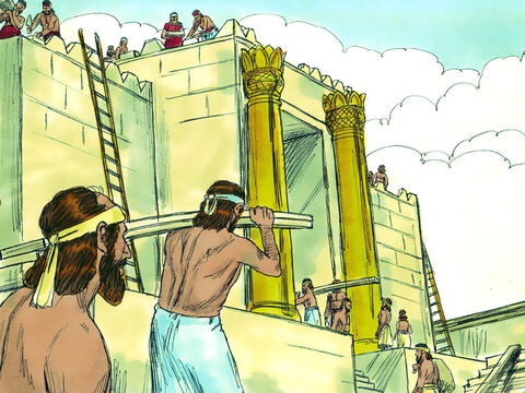 În timp ce aşteptau răspunsul, evreii au continuat să lucreze. Au scris lui Darius, şi i-au explicat că regele Cirus le dăduseră permisiune pentru zidire, şi le returnase obiectele de aur şi argint, care fuseseră luaţi de babilonieni. – Imagine 6