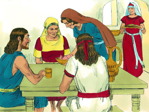După ceva timp Elimelec a murit. Cei doi fii au crescut, şi şi-au luat de soţii nişte femei din Moab, numite Rut şi Orpa. – Imagine 3