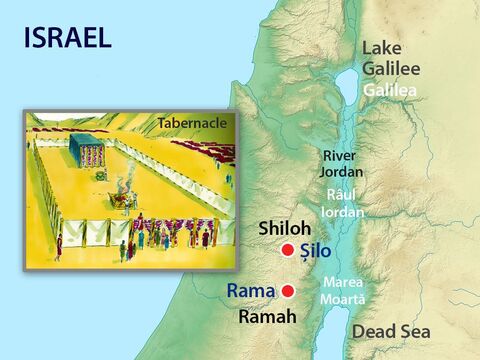 Elkana trăia în Rama. În fiecare an şi-a luat familia, şi au călătorit în Şilo ca să se închine Domnului la Cortul Întâlnirii. – Imagine 3