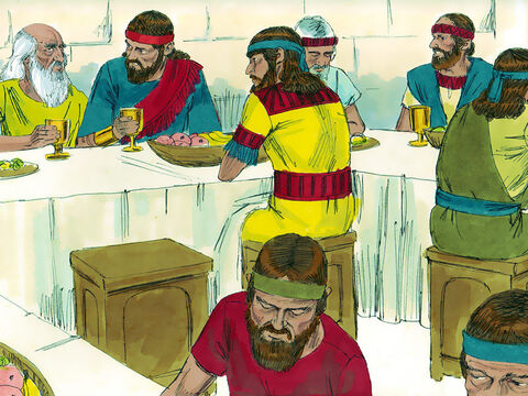 Samuel l-a invitat pe Saul împreună cu alţi 30 de invitaţi pentru a mânca împreună, şi mai târziu a vorbit cu el pe acoperişul casei. – Imagine 12