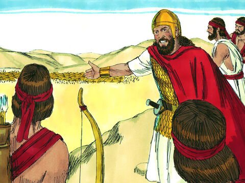 Regele Saul şi armata sa s-au pus la pândă într-o vale. – Imagine 5