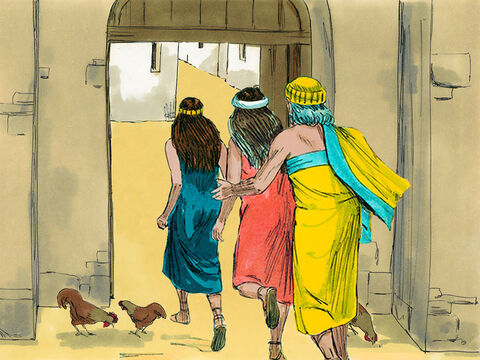 Domnul a cruţat viaţa lui Lot şi a celor doi fiice ai săi, care s-au adăpostit în oraşul Ţoar. – Imagine 15