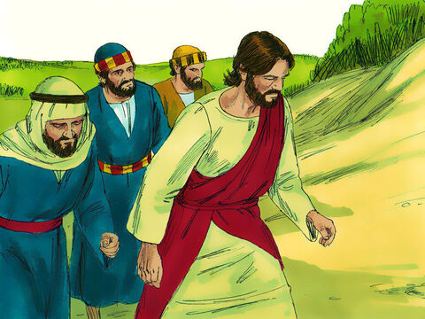În drum spre Ierusalim, Isus şi ucenicii săi au trecut prin cetatea Ierihonului. – Imagine 1
