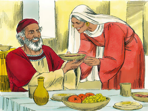 În zilele lui Irod, regele Iudeii, era un preot evreu pe nume Zaharia şi soţia lui, Elisabeta. Nu au avut copii, deşi erau destul de bătrâni. – Imagine 1
